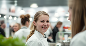 Lehre mit Matura in Saalfelden Kochlehrling lächelt in die Kamera